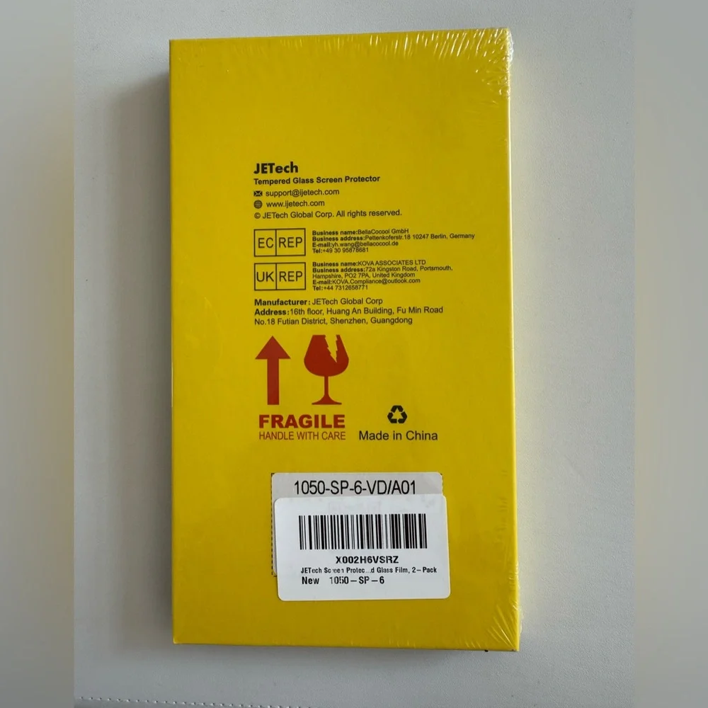 NIB JETech Tempered Glass Screen Protector for iPhone 11/XR, 2-pack